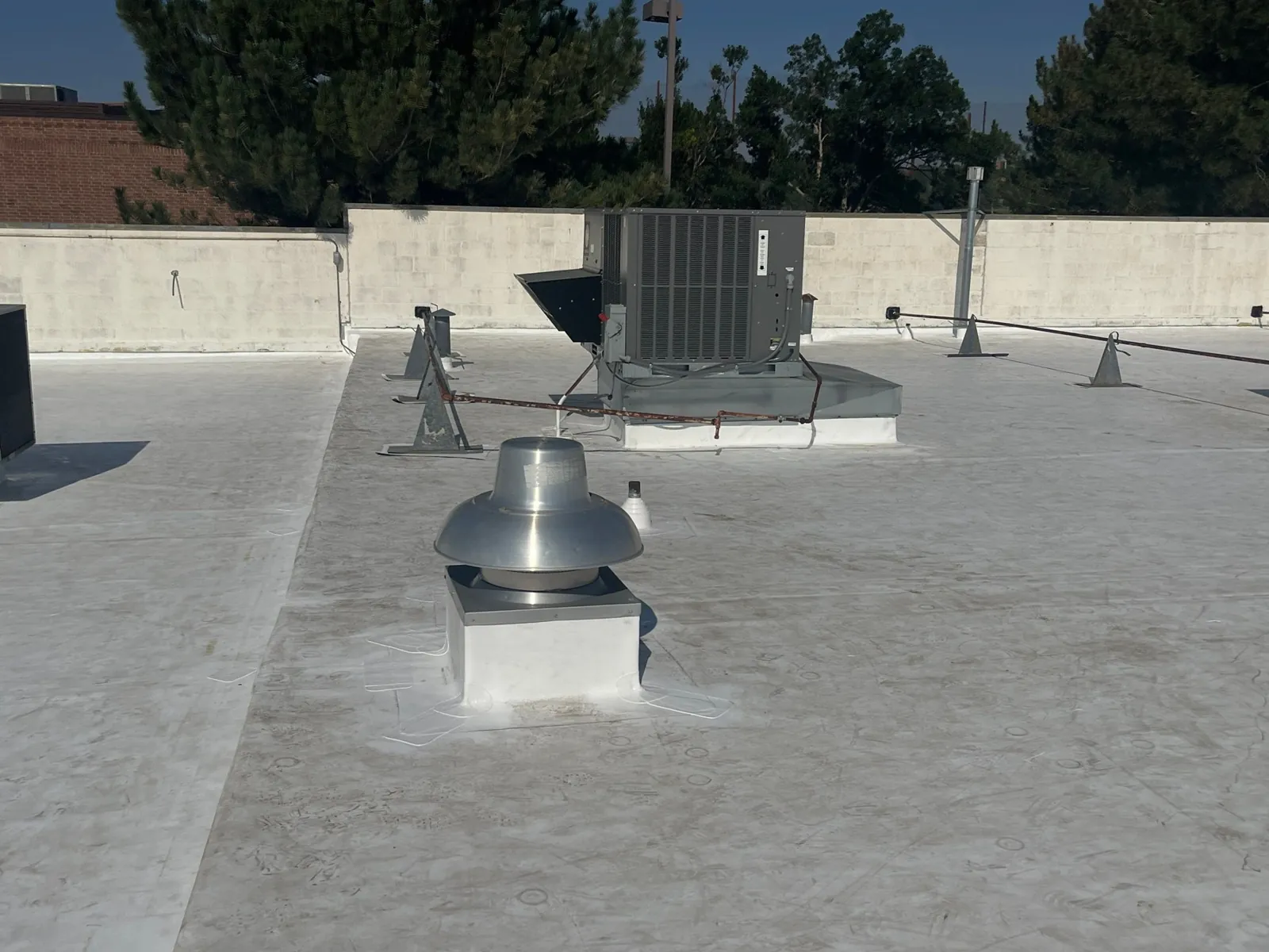 Completed roof field