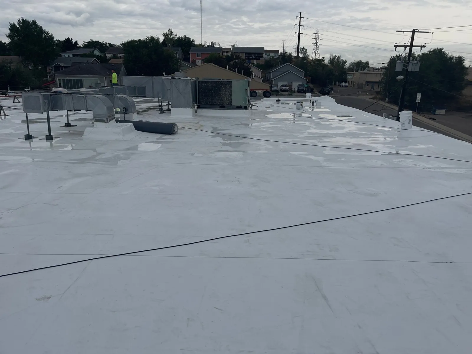 RTU curb wrapped in new TPO